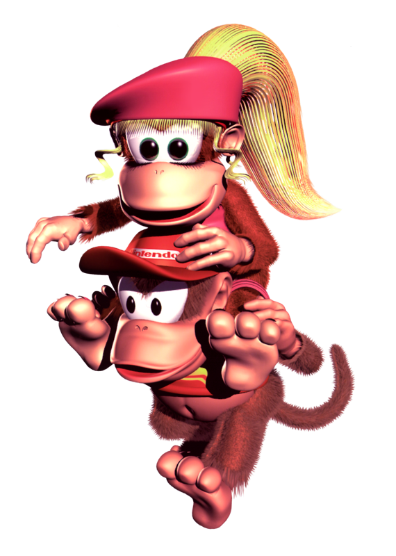 Donkey Kong Country 2: Diddy's Kong Quest Render (Nintendo E3 2004 Press CD): Diddy Kong and Dixie Kong