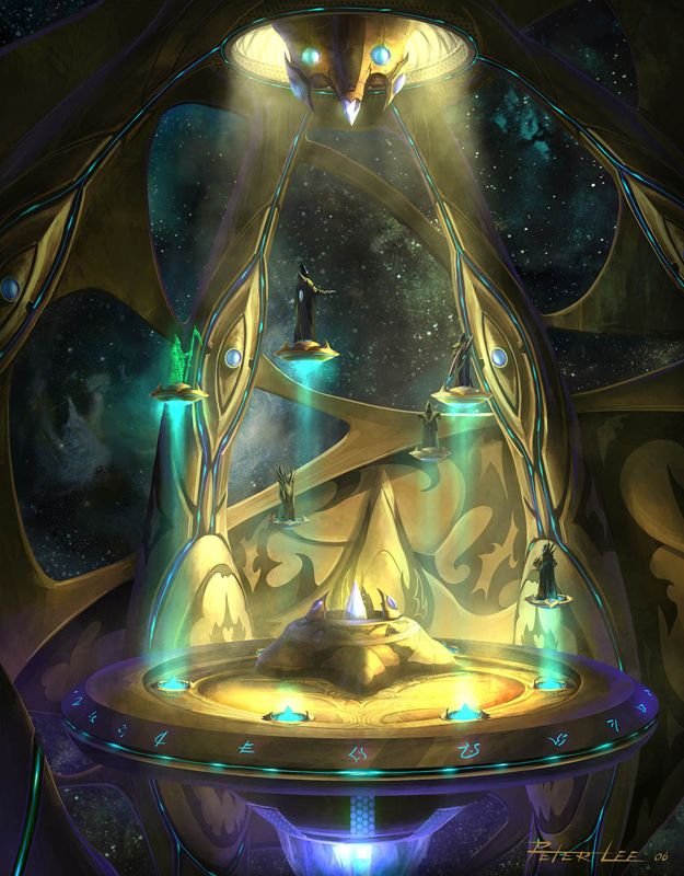 StarCraft II: Wings of Liberty Concept Art (Battle.net (2016)): Protoss - Interior final 01