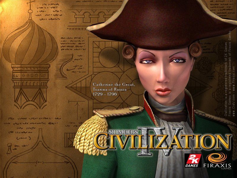 Sid Meier's Civilization IV Wallpaper (Official website wallpaper): Catherine the Great 800 x 600