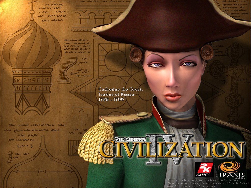 Sid Meier's Civilization IV Wallpaper (Official website wallpaper): Catherine the Great 1024 x 768