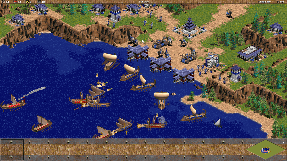 Age of Empires: Definitive Edition Other (“Age of Empires: Definitive Edition” – Is it a 3D or a 2D game? (Forgotten Empires website, 2018-02-06)): Yamato Harbour Age of Empires 1 screenshot included for comparison