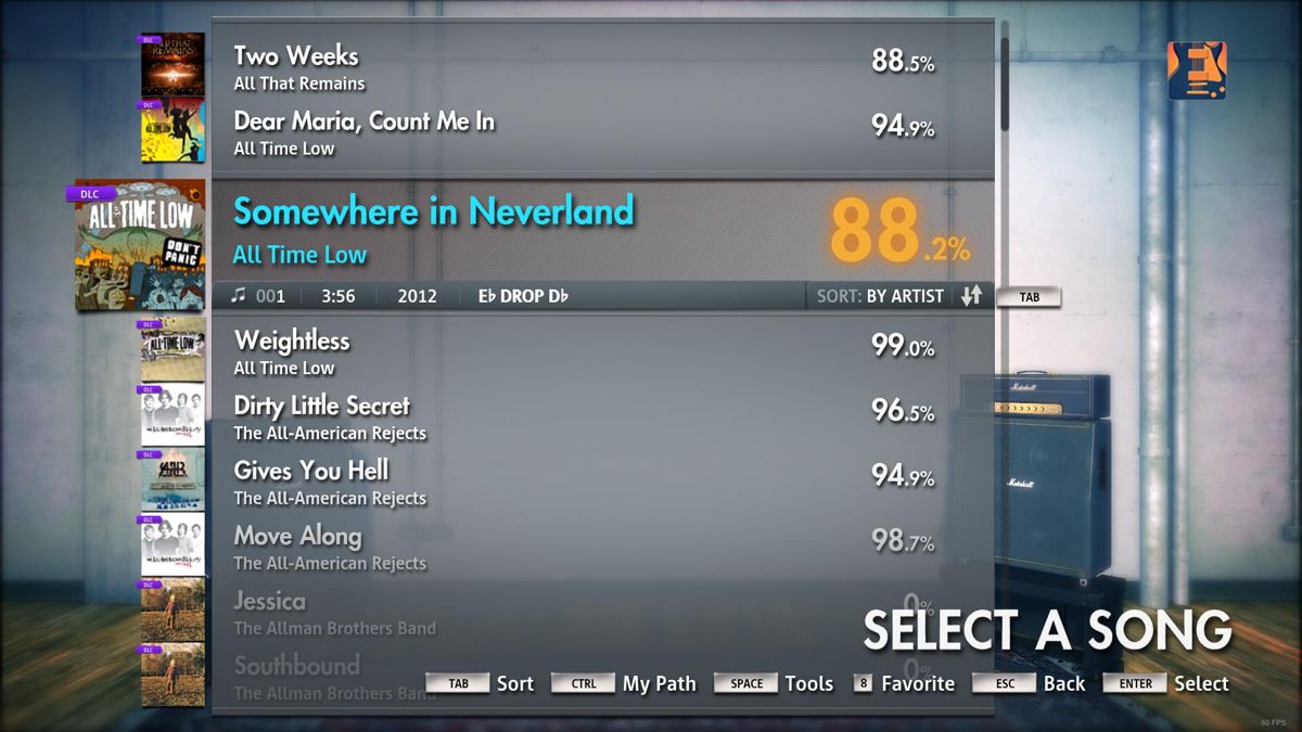 Rocksmith: All-new 2014 Edition - All Time Low: Somewhere in Neverland Screenshot (Steam)