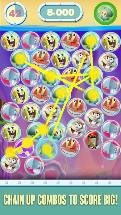 SpongeBob Bubble Party Screenshot (iTunes Store)