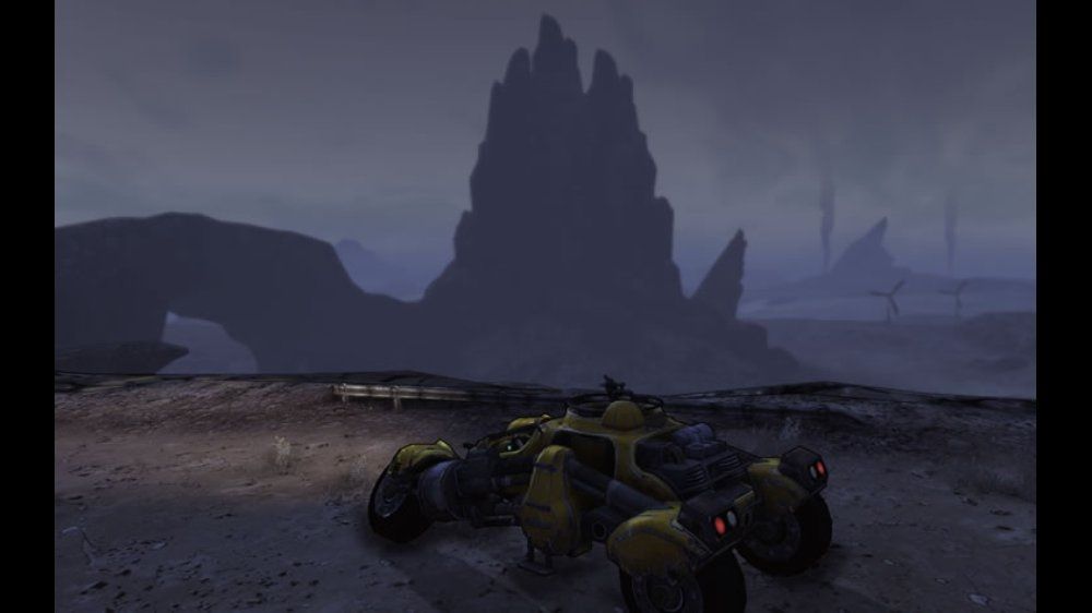 Borderlands Screenshot (Xbox.com product page): Using a vehicle