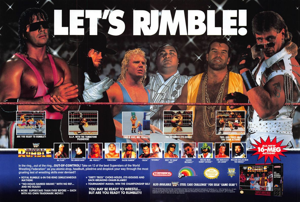 WWF Royal Rumble Magazine Advertisement (Magazine Advertisements): DieHard GameFan (United States), Volume 1 Issue 8 (July 1993)