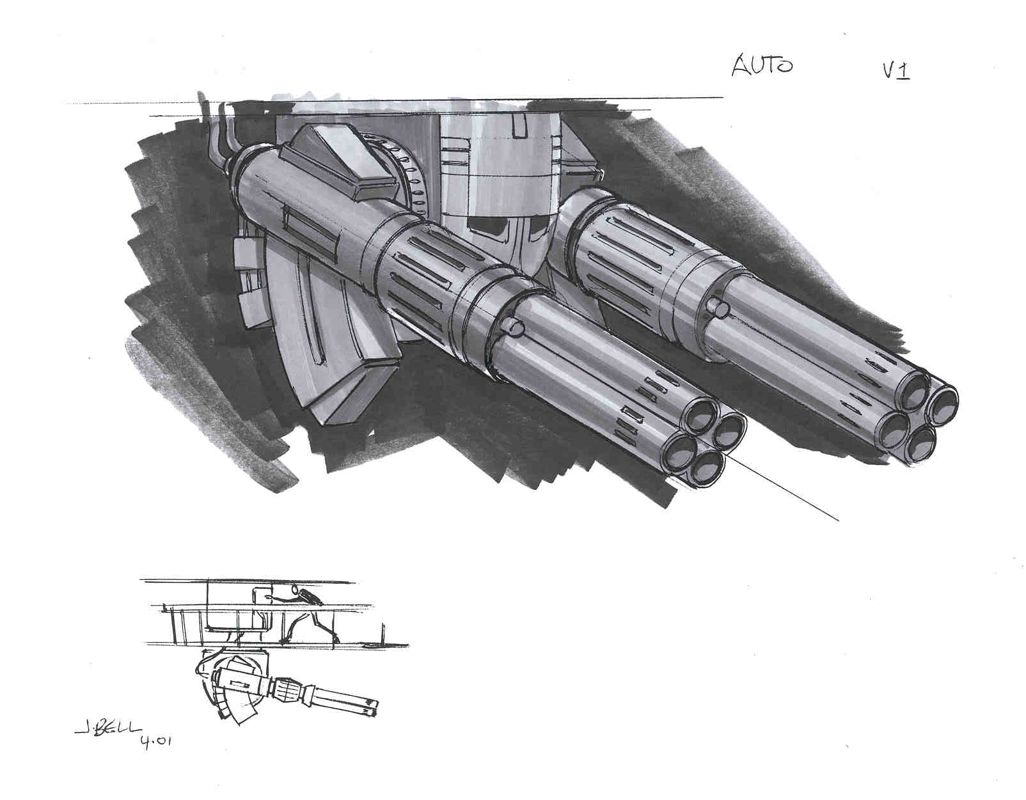 007: Agent Under Fire Concept Art (Electronic Arts UK Press Extranet): Auto cannon 5/11/2001