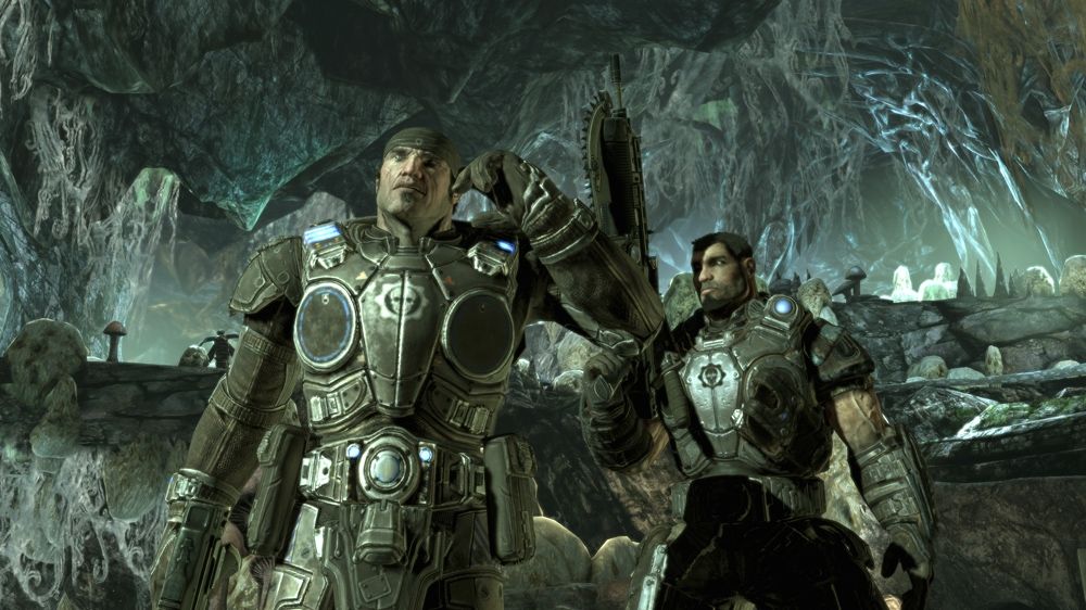 Gears of War 2 Screenshot (Xbox.com product page): Exploring underground caves
