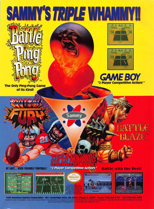 Battle Blaze Magazine Advertisement (Magazine Advertisements): DieHard GameFan (United States), Volume 1 Issue 8 (July 1993)