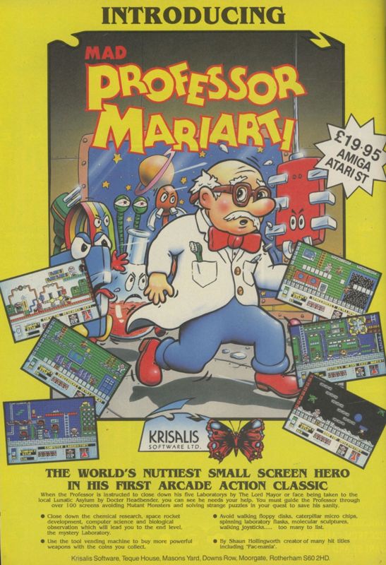 Mad Professor Mariarti Magazine Advertisement (Magazine Advertisements): CU Amiga Magazine (UK) Issue #7 (September 1990). Courtesy of the Internet Archive. Page 34