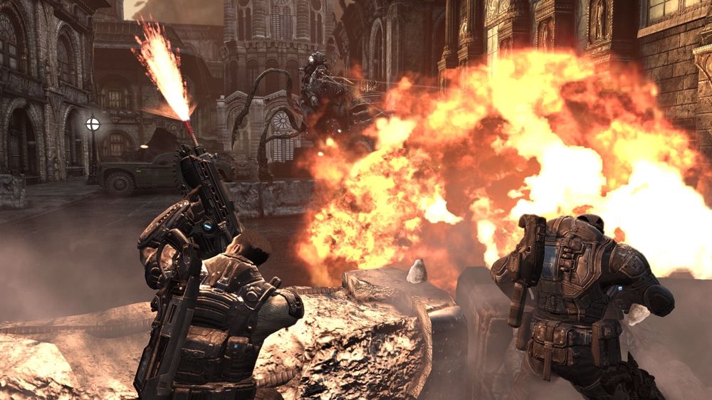 Gears of War 2 Screenshot (Xbox.com product page): Explosions!