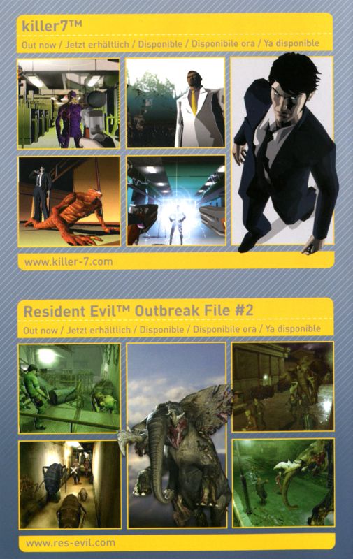 Killer7 Catalogue (Catalogue Advertisements): Capcom Releases (XSELL.00.08/05)