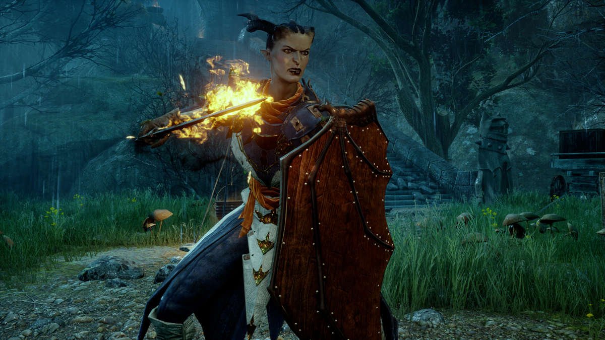 Dragon Age: Inquisition Screenshot (Xbox.com product page): A one hand and shield player character