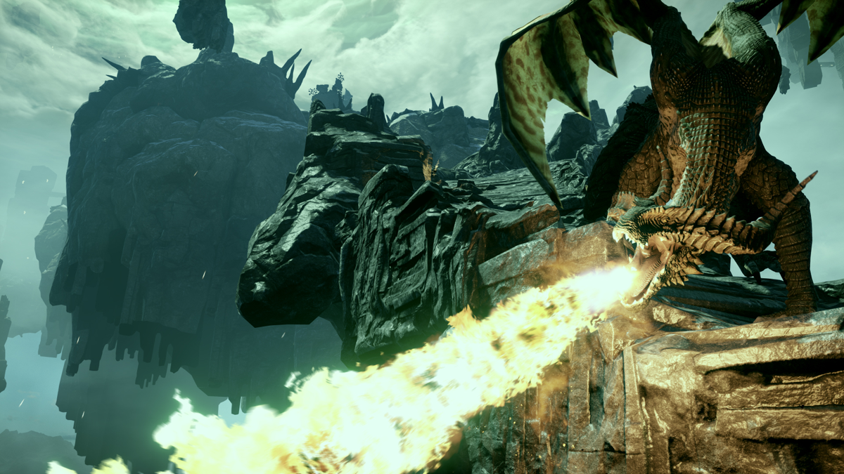 Dragon Age: Inquisition Screenshot (Xbox.com product page): The dragon of Storm Coast