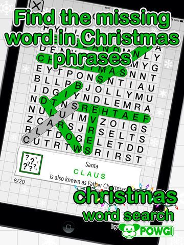 Christmas Word Search by POWGI Screenshot (iTunes Store)