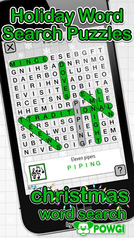 Christmas Word Search by POWGI Screenshot (iTunes Store)