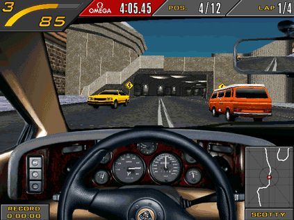 Need for Speed II Screenshot (Official website - screenshots (1997)): Passing a Sunday driver. PCCD screenshot