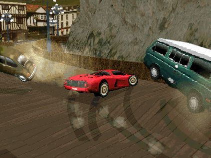 Need for Speed II Screenshot (Official website - screenshots (1997)): Watch out for slow traffic! PCCD screenshot