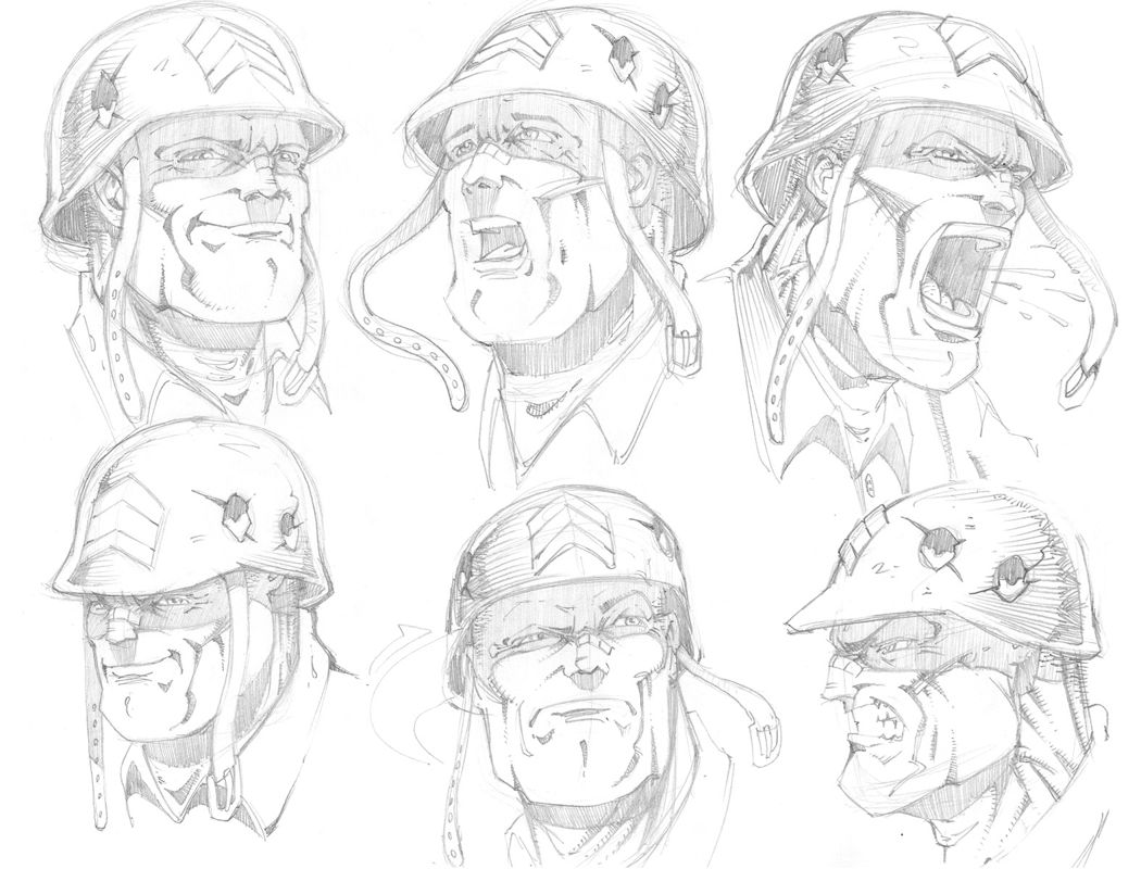 Army Men: Sarge's Heroes 2 Concept Art (Army Men Digital Press Kit 2000): Sarge Pencil 2