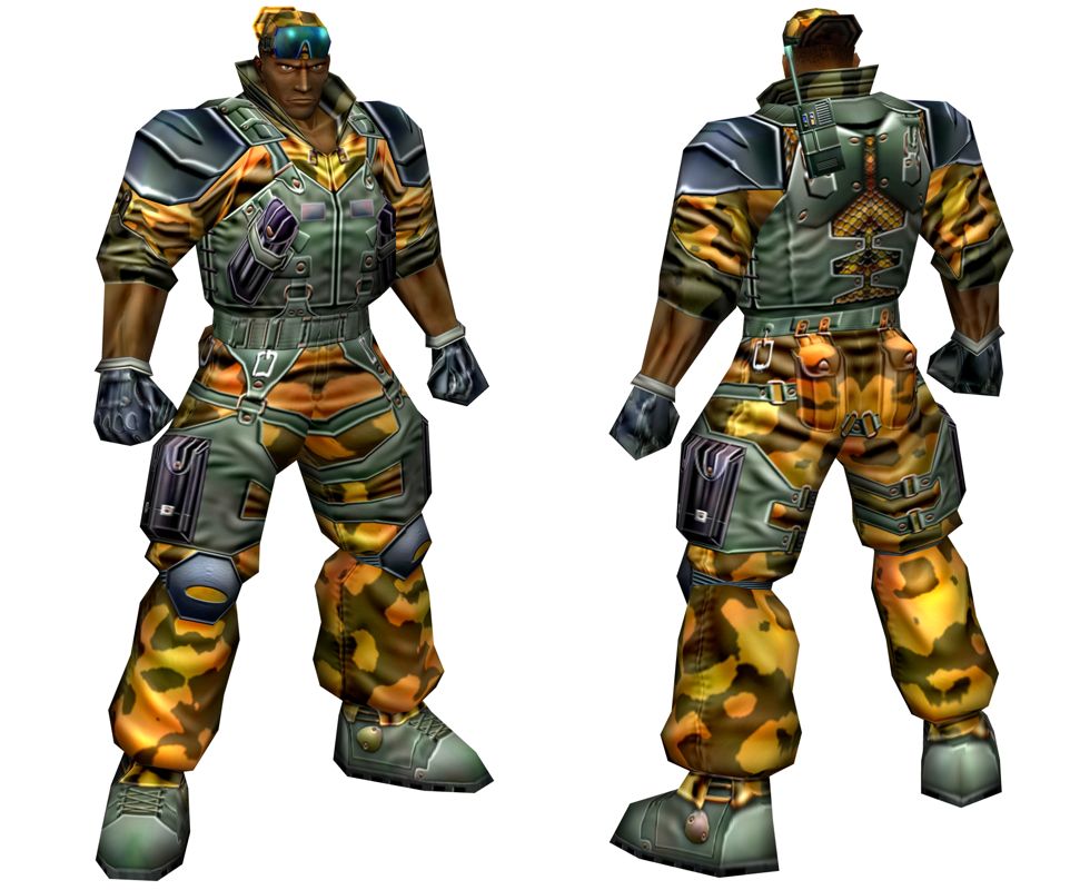 Heavy Metal: Geomatrix Render (CAPCOM E3 2001 Press Kit): Sarge2_1