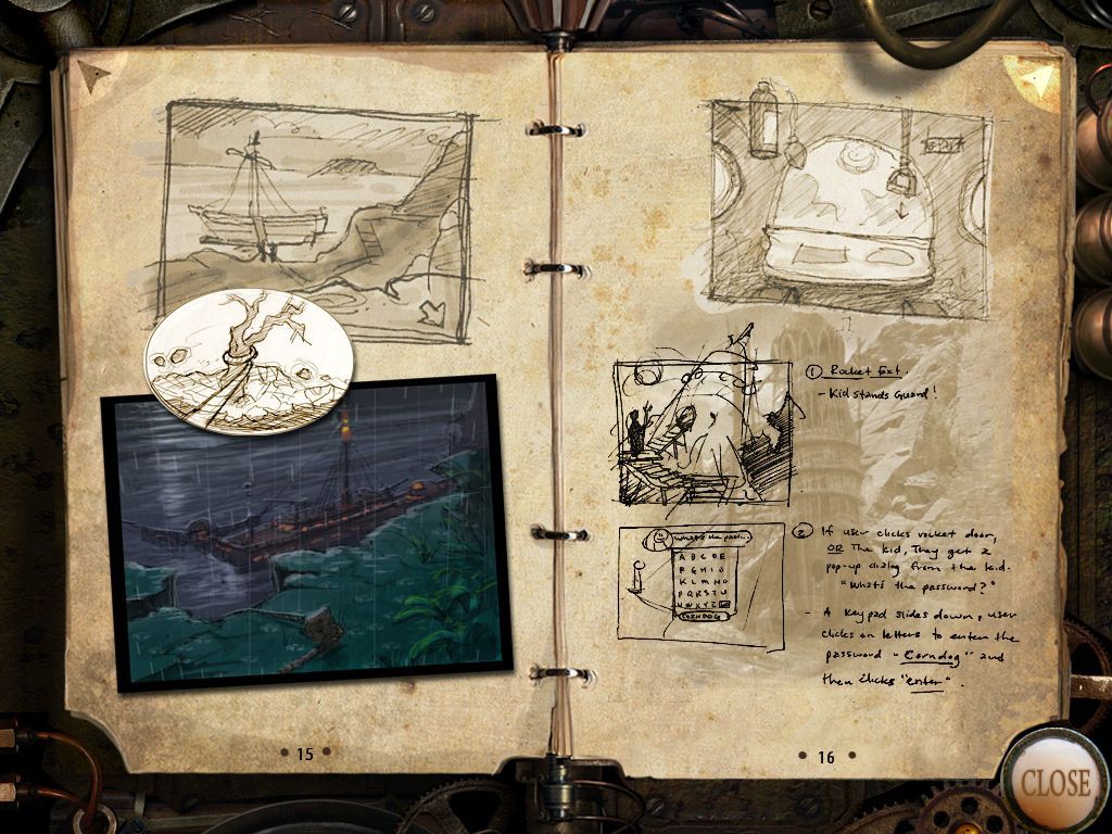 Hidden Expedition: The Uncharted Islands (Collector's Edition) Screenshot (Concept Art): Pages 15 & 16