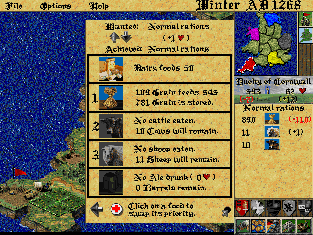 Lords of the Realm II Screenshot (SCORE Magazine CD, October 1996)