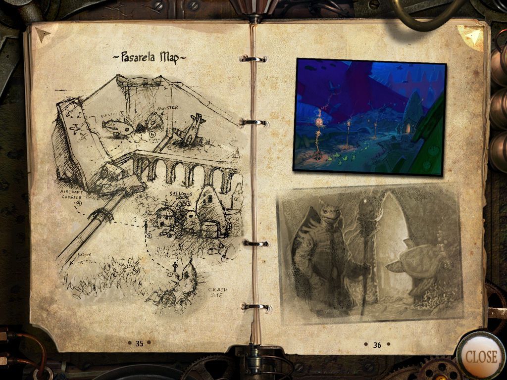 Hidden Expedition: The Uncharted Islands (Collector's Edition) Screenshot (Concept Art): Pages 35 & 36