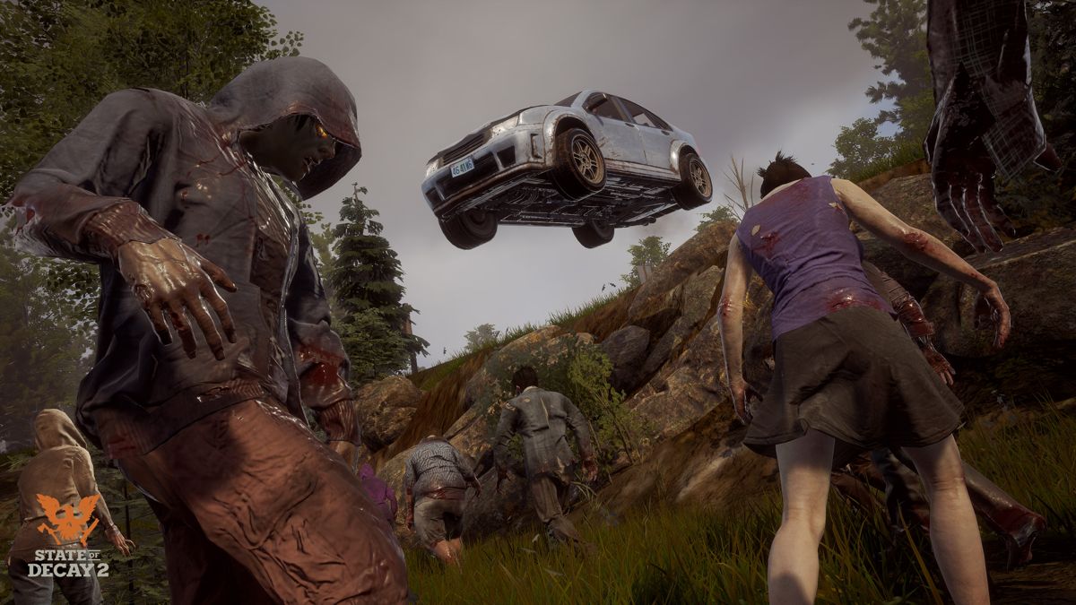State of Decay 2 Wallpaper (State of Decay 2 Fan Kit): Car jump (4k)