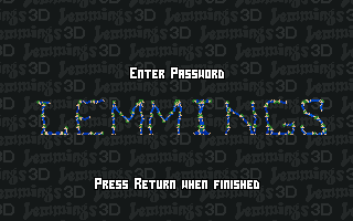 Lemmings 3D Screenshot (Psygnosis E3 Product Sampler Disc, 1995)