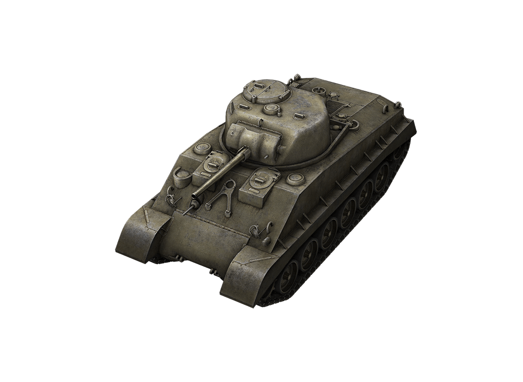 World of Tanks Render (Official Website, Tankopedia (2016)): U.S.A. - M4A2E4 Sherman