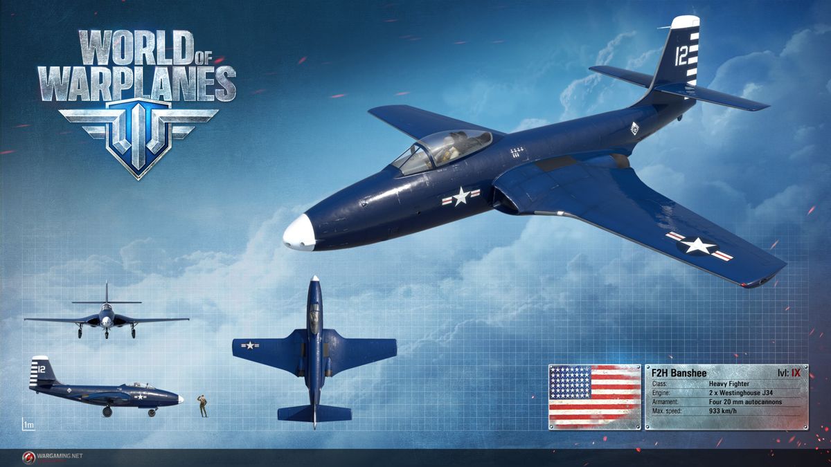 World of Warplanes Render (Official Website, Warplane Renders (2016)): McDonnell F2H Banshee