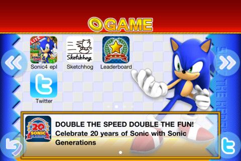 Sonic 20th Anniversary Screenshot (iTunes Store)
