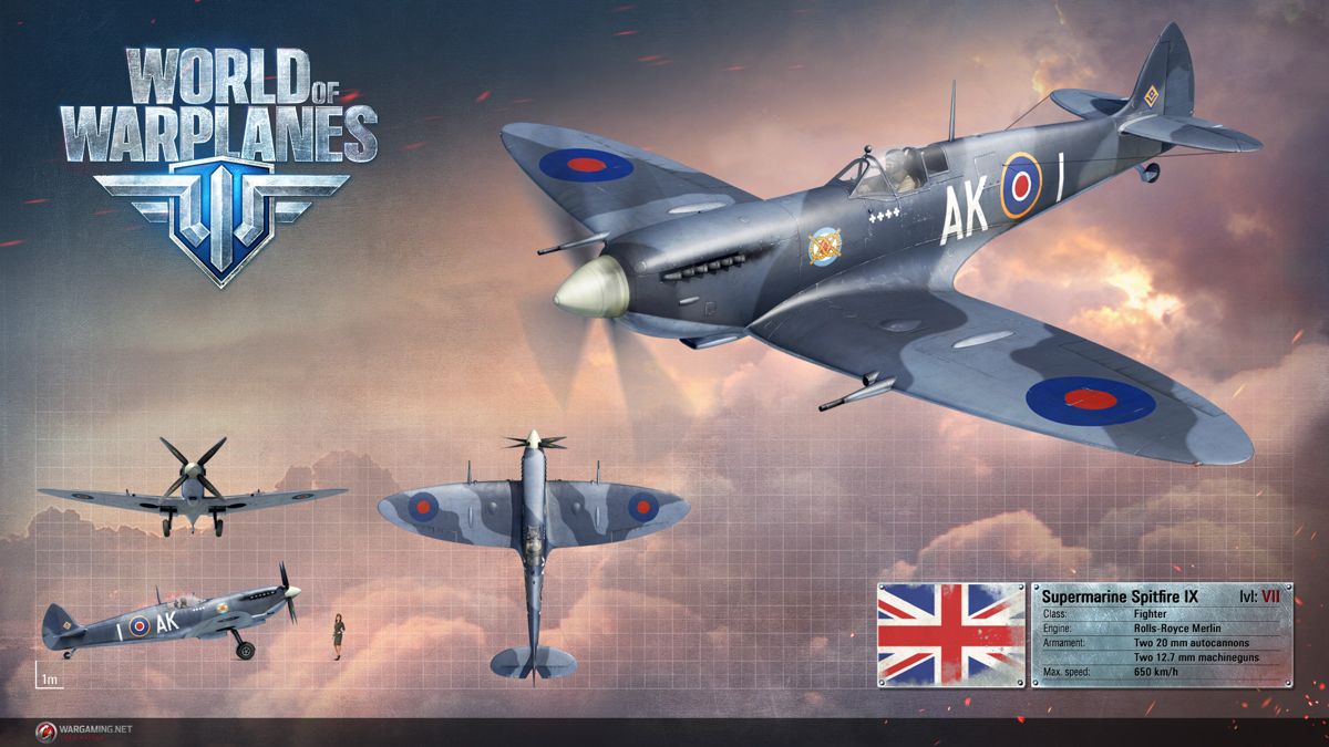 World of Warplanes Render (Official Website, Warplane Renders (2016)): Supermarine Spitfire IX