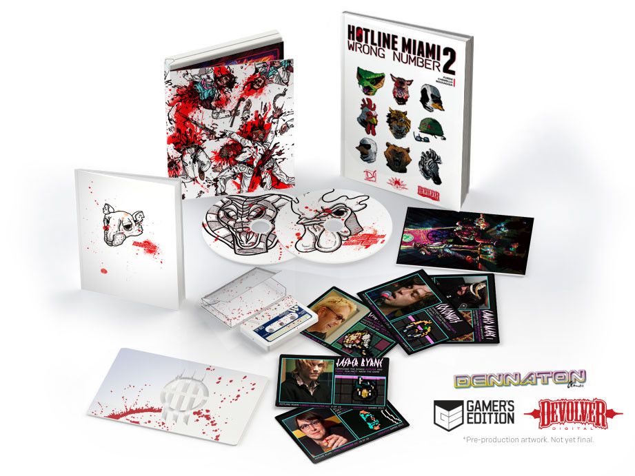 Hotline Miami: Special Edition Other (Gamer's Edition store page): Hotline Miami Box A photo showing all the contents of the Special Edition box.