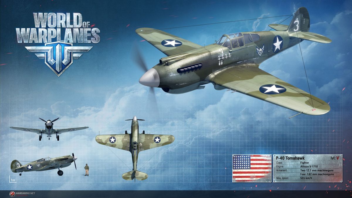 World of Warplanes Render (Official Website, Warplane Renders (2016)): Curtiss P-40 Warhawk