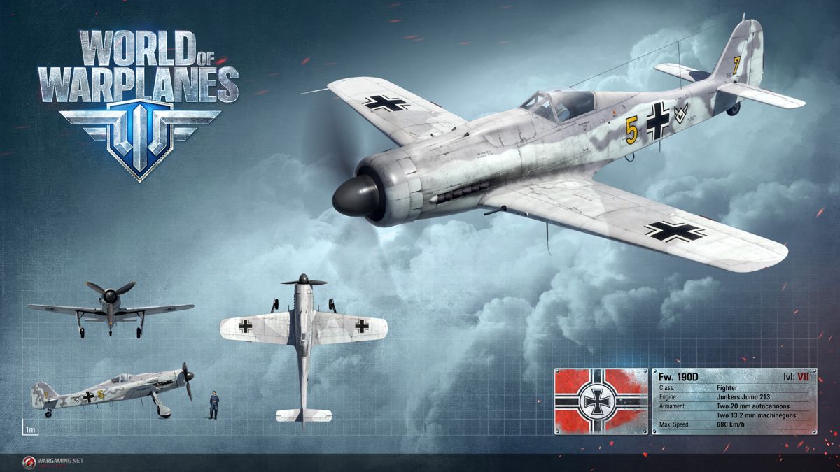 World of Warplanes Render (Official Website, Warplane Renders (2016)): Focke-Wulf Fw 110 D