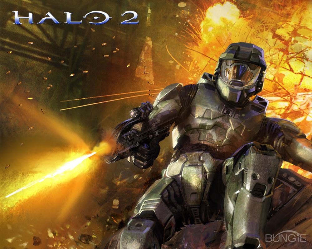 Halo 2 Wallpaper (Bungie.net, 2005): EGM Cover by Craig Mullins
