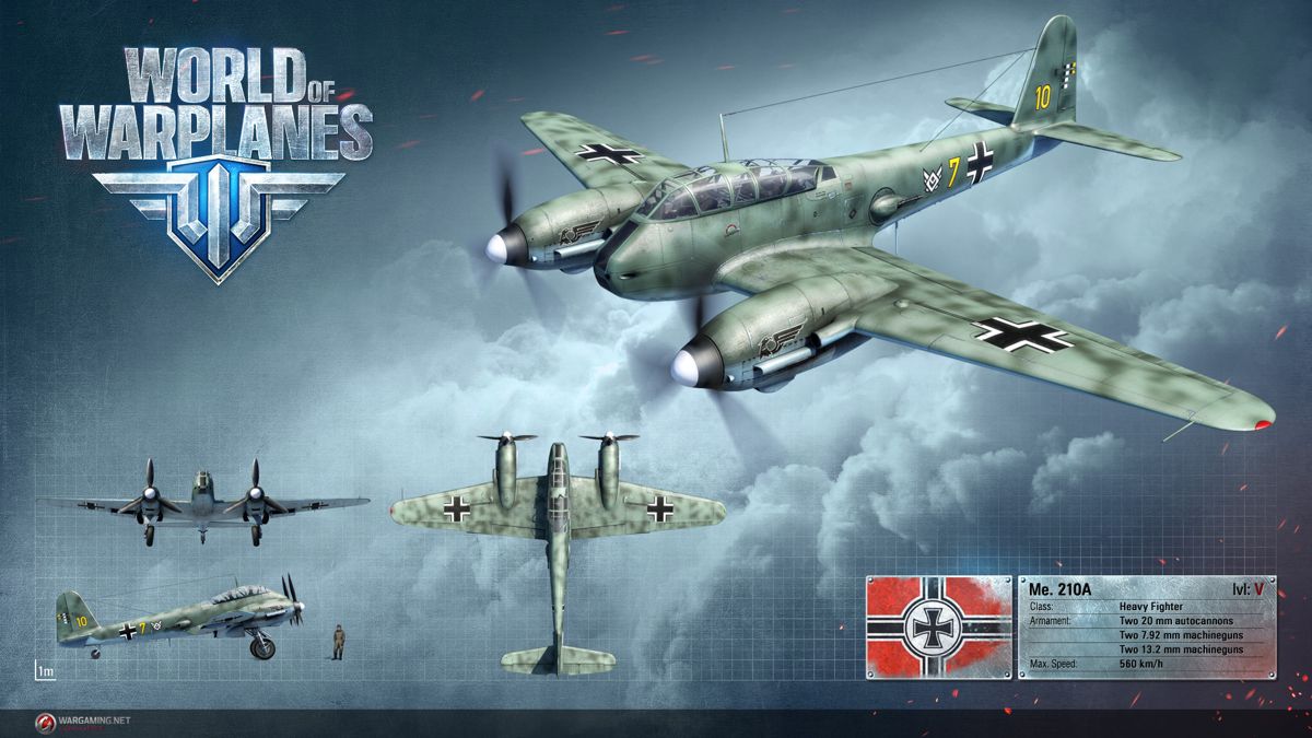 World of Warplanes Render (Official Website, Warplane Renders (2016)): Messerschmitt Me 210