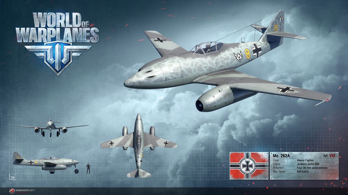 World of Warplanes Render (Official Website, Warplane Renders (2016)): Messerschmitt Me 262 Schwalbe