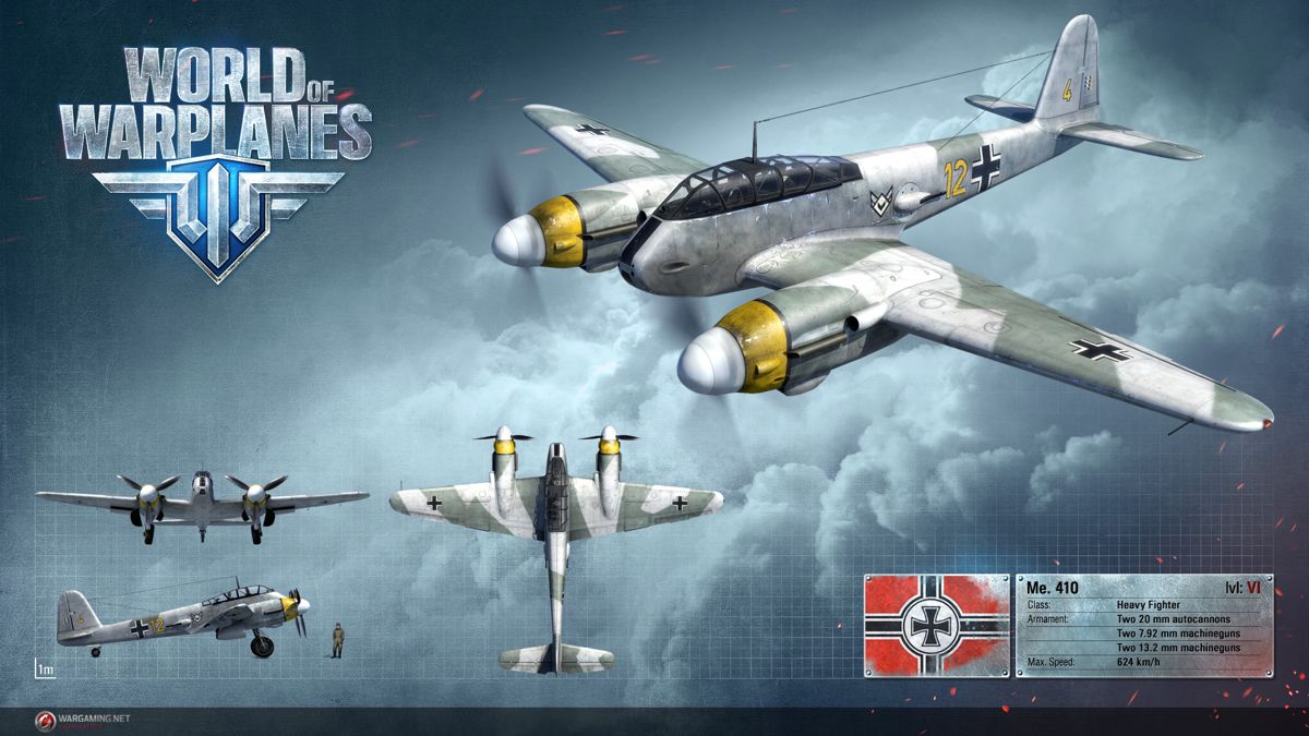 World of Warplanes Render (Official Website, Warplane Renders (2016)): Messerschmitt Me 410 Hornisse