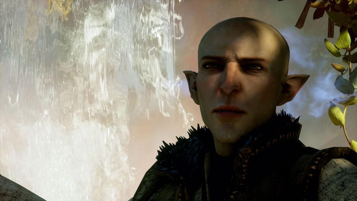 Dragon Age: Inquisition Screenshot (Xbox.com product page): a close-up of Solas