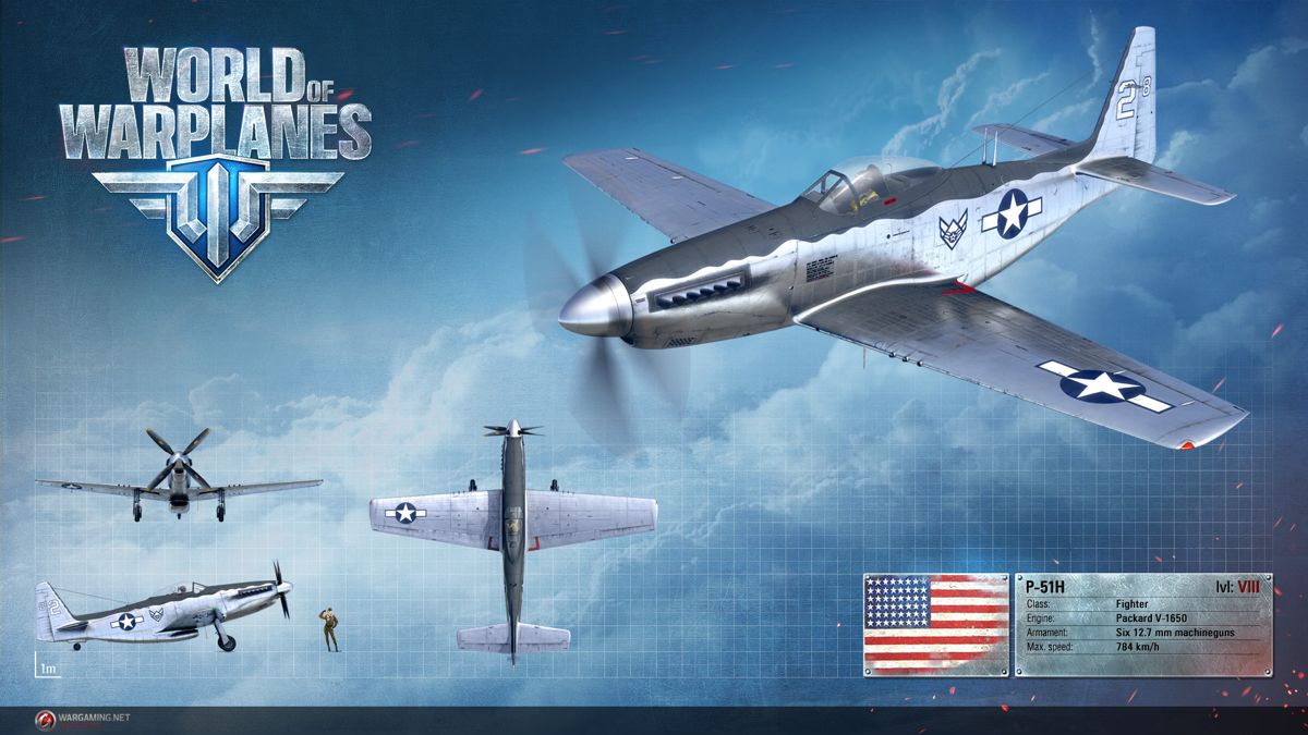World of Warplanes Render (Official Website, Warplane Renders (2016)): North American P-51H Mustang