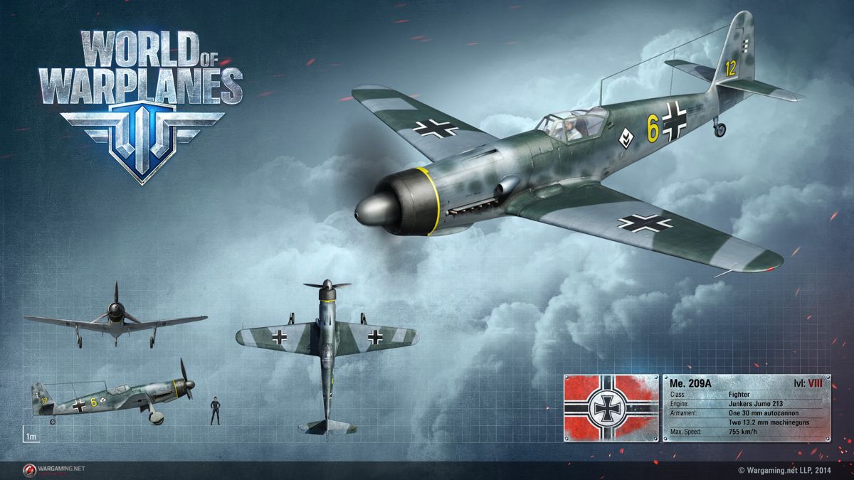 World of Warplanes Render (Official Website, Warplane Renders (2016)): Messerschmitt Me 209 A