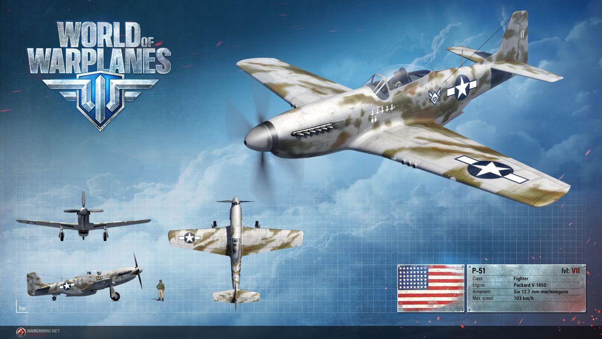 World of Warplanes Render (Official Website, Warplane Renders (2016)): North American P-51D Mustang