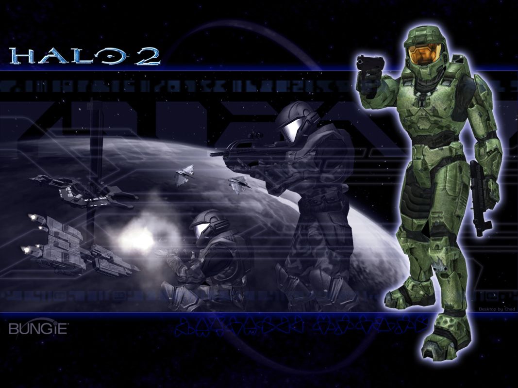 Halo 2 Wallpaper (Bungie.net, 2005): Master Chief & ODSTs