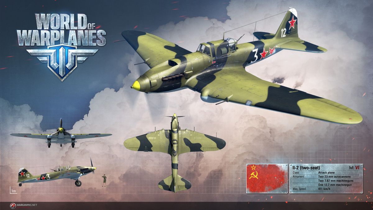 World of Warplanes Render (Official Website, Warplane Renders (2016)): Ilyushin IL-2 two-seat