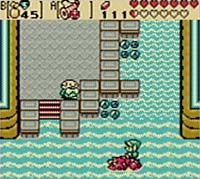 The Legend of Zelda: Oracle of Ages Screenshot (Nintendo.com - Official Game Page (Game Boy Color)): Dimitri the Dodongo With the help of Dimitri, Link is able to safely cross large bodies of water.
