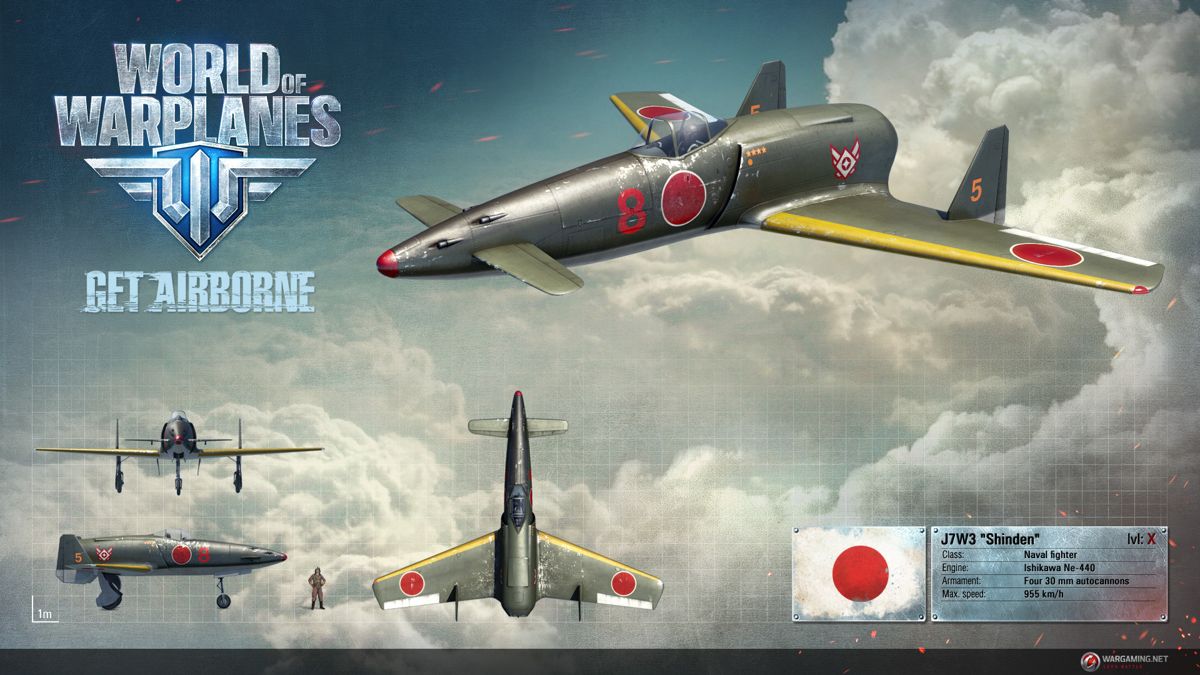 World of Warplanes Render (Official Website, Warplane Renders (2016)): Kyushu J7W3