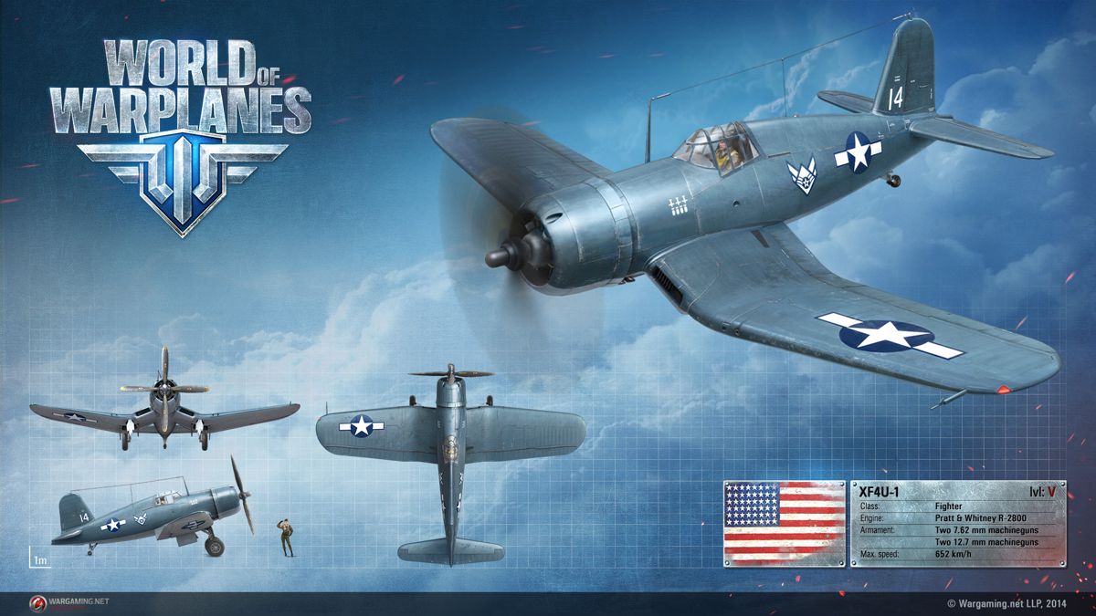 World of Warplanes Render (Official Website, Warplane Renders (2016)): Chance-Vought XF4U-1