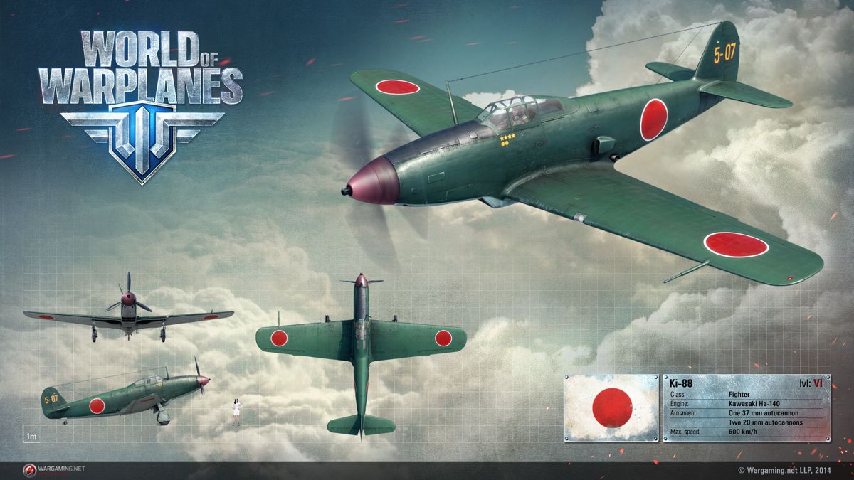World of Warplanes Render (Official Website, Warplane Renders (2016)): Kawasaki Ki-88
