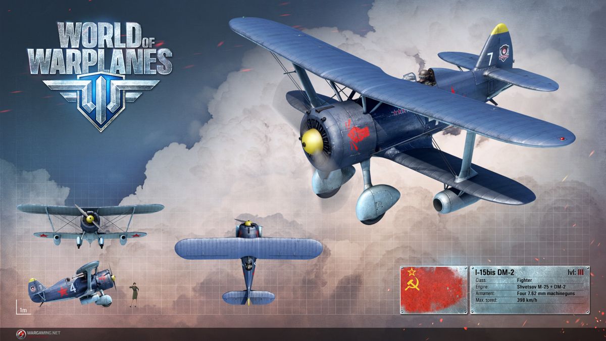 World of Warplanes Render (Official Website, Warplane Renders (2016)): Polikarpov I-15bis DM-2
